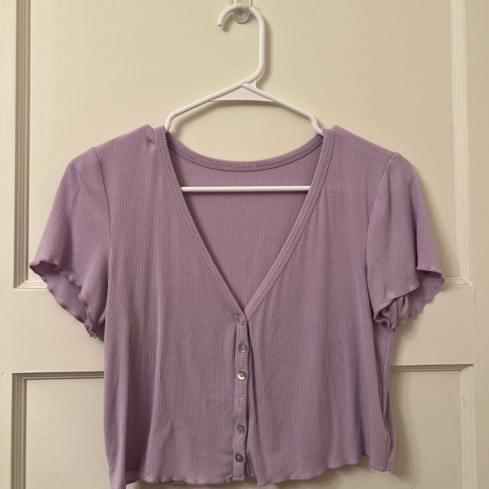 Purple cropped top